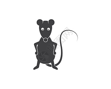 鼠标矢量图标插图设计老鼠害虫黑色艺术庆典月球收藏疾病垃圾尾巴图片
