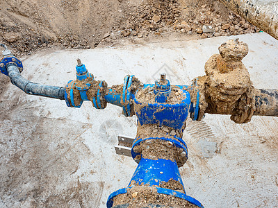 管道与阀门连接 将用于在公用事业单位输送淡水的水泵连接起来环境角落依赖环境问题检查资源系统夹钳世界供水图片