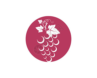 带有叶子图标矢量图案的葡萄果实酒精餐厅水果葡萄园插图浆果食物酒厂酒吧农业图片