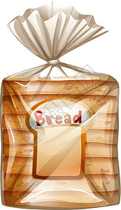 一包切片布雷亚白色烘烤包装密封海豹标签小袋贮存食物预切片图片