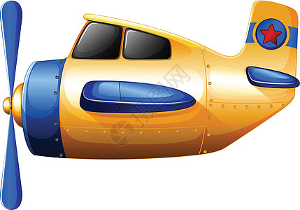 螺旋桨动力飞机绘画黄色发动机喷射涡轮机音速压缩机蓝色冲击波活力图片