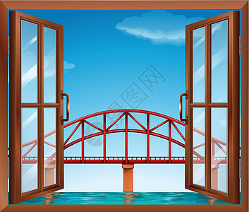 桥对面的一扇窗办公室眼睛房子水形通道通风空气窗户双方安装图片