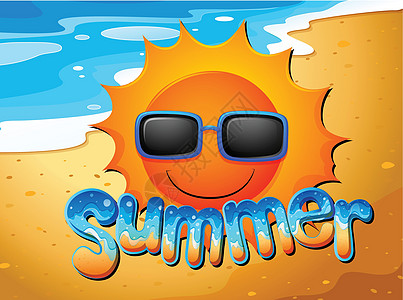 夏天在沙滩上空气天气纬度海滩太阳资源支撑压力蓝色气候图片
