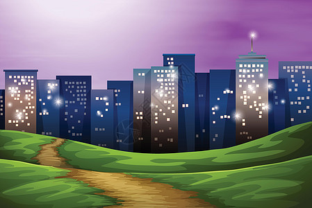 高楼林立的城市天空土地公寓办公室亮度酒店建筑绿色地面建筑学图片