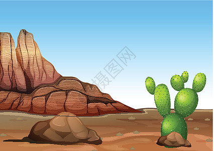 有仙人掌的沙漠天空剥削环境干旱地形绘画降水科学亚科地区背景图片