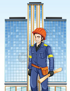 高楼外的工程师玻璃建筑地板实用性男人草图机构多层男生商业图片