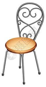 一柴椅子靠背木制品木头棕色乘员家具木工金属白色图片