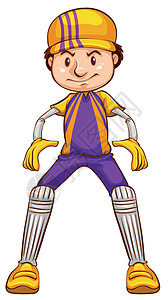板球运动员成员运动蟋蟀男人紫色绅士黄色薰衣草选手男生图片