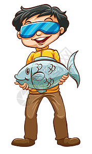 渔业时间男人动物食物享受娱乐卡通片太阳镜活动闲暇图片