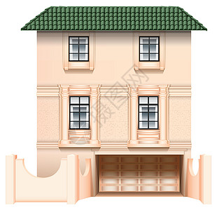 一栋大房子白色车库窗户素描建筑学住宅阴影建筑师建筑砖块图片