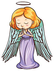 天使光环天使祈祷光环女性草图白色素描飞行翅膀绘画孩子女孩设计图片