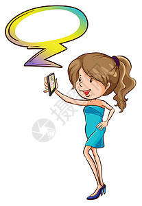 空心菜梗一个空心呼唤的女孩裙子海报镜子女士笔记反射气泡菜单女性广告设计图片