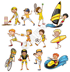 体育体育运动团体练习活动蟋蟀剪贴游戏棒球孩子们卡通片娱乐图片