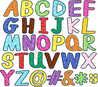 字母幼儿园字体井号乐趣英语海报知识教学写作教育图片