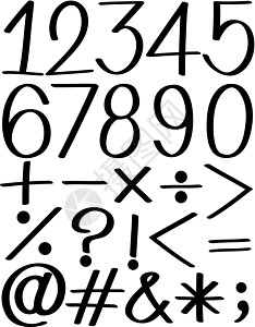 数字数学白色墙纸绘画字体横幅乘法刻字卡通片英语图片