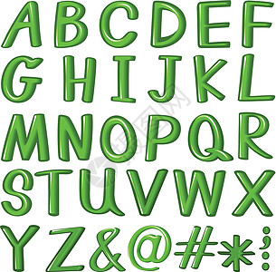 绿色字母数知识白色冒号信件卡通片横幅字体海报幼儿园语音图片