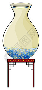 在中国商店的大花瓶木工黏土花盆桌子木头市场钻石店铺家具陶瓷图片