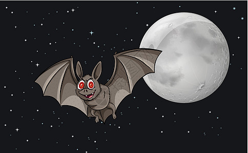 蝙蝠在 sk日历飞行绘画神话场景卫星同步地球沥青动物图片