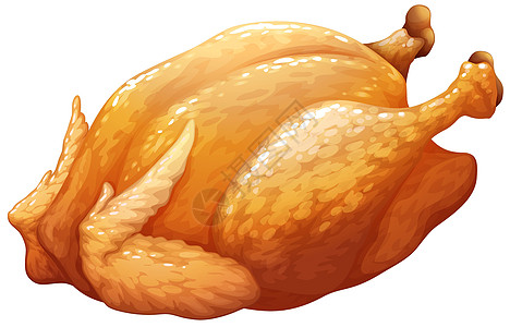 整只烤或烧烤小鸡胸部剪贴食物白色鸡腿艺术翅膀夹子火鸡皮肤图片