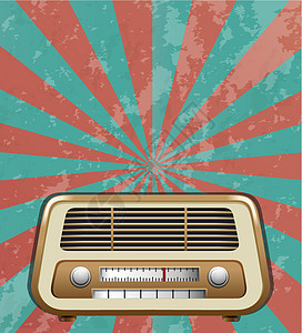 无线电广播电台收音机扬声器光束工具横幅卡通片物品歌曲技术音乐图片