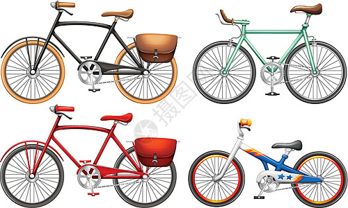 套脚踏自行车安全插图娱乐人力踏板框架运输轴承车辆骑士图片