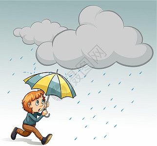 降雨气候季节性天空气氛暴雨男生男人下雨剪贴跑步图片
