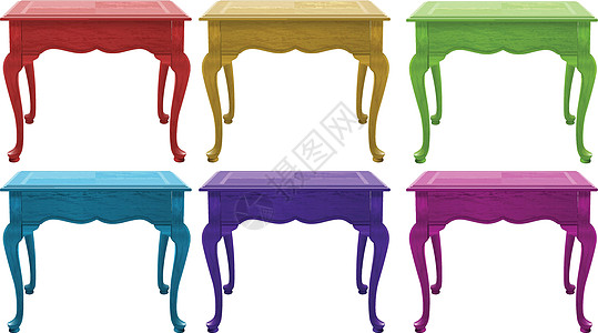 五颜六色的木桌边框木制品台面木头木工水平家具表格贮存棕色图片