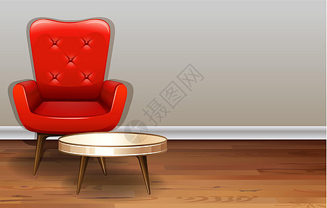 印第安人绘画地面家具家庭卡通片扶手椅木头桌子红色凳子图片