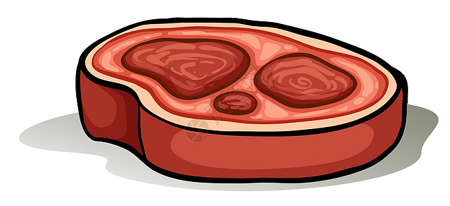 肉骨茶一片米维安营养素烹饪倾斜餐厅矿物质市场绘画猪肉白色插画