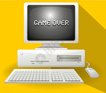 游戏结束计算机概念图片