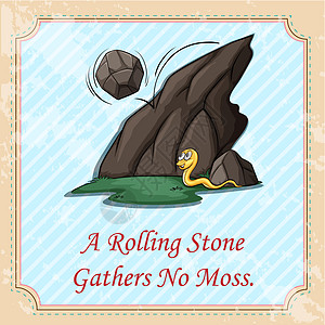 滚石不收mos岩石动物卡通片古语石头夹子措辞语言插图生物图片