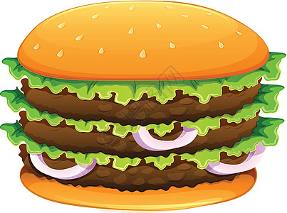 芝麻大汉堡包子洋葱火腿熏肉种子地面食物面包小吃牛肉图片