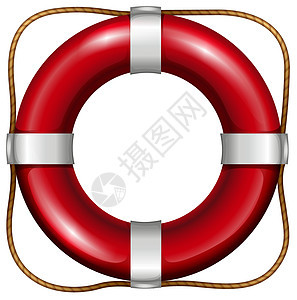 救生员救援卡通片绘画材料安全绳索红色剪贴圆形工具图片
