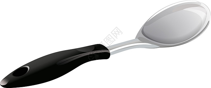 用于勺子的工具涂胶厨房家居钢包黑色粒子白色用品食物金属图片