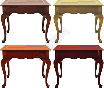 四张木桌矩形贮存柱子木板柱状桌子木头家具木制品木工图片