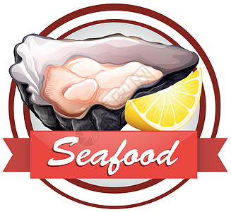 牡蛎横幅卡通片美食食物海洋广告烹饪动物盐水措辞图片