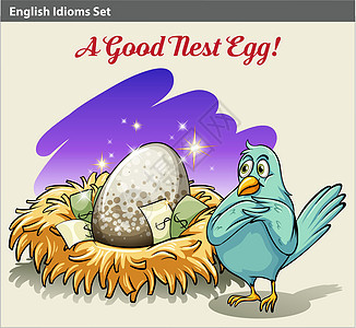 英语成语表示一个巢与 mone字体菜单财富文字艺术品艺术语言红色动物绘画图片