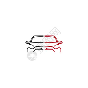 汽车图标标志设计概念它制作图案运动轿车车辆插图标识跑车黑色商业经销商旅行图片
