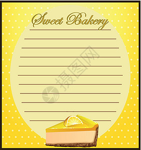 柠檬芝士蛋糕线条纸图片