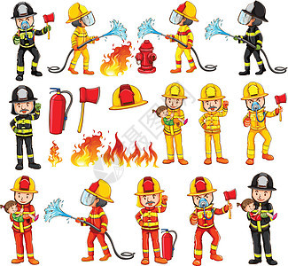 消防员和设备系列图片