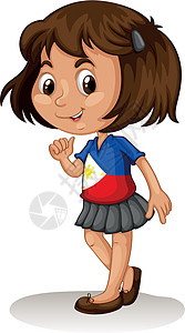 菲律宾女孩微笑着惠特图片