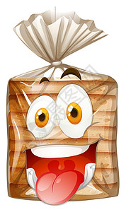 一条面包和快乐的脸眼睛眉毛语言艺术符号表情哑剧食物绘画夹子图片