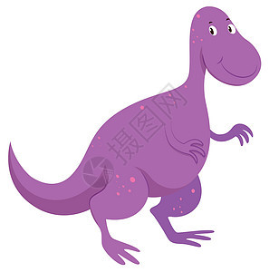 面容快乐的紫色恐龙图片