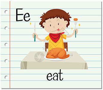 抽认卡字母 E 代表 ea小写教育语言学生学校童年海报幼儿园卡片食物图片