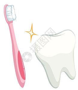 与牙和牙刷的牙科题材图片