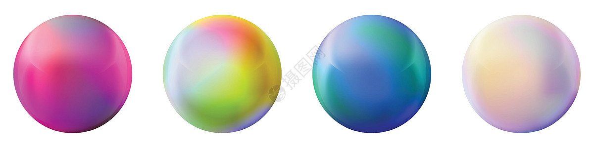 镶有玻璃彩球 在白色背景上突出显示的光滑逼真的 ball3D 抽象矢量插图 带阴影的大金属泡泡水晶原子眼镜艺术镜子魔法珍珠地球球图片