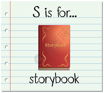 抽认卡字母 S 用于 storyboo绘画拼写刻字夹子教育性卡片写作教育艺术字体背景图片