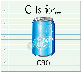抽认卡字母 C 代表 ca教育性教育刻字闪光夹子苏打卡片绘画字体纸板图片