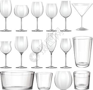 一套酒杯和杯子小路团体塑料盘子绘画眼镜香槟卡通片玻璃饮料图片