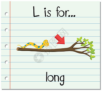 抽认卡字母 L 代表 lon拼写纸板爬虫阅读写作大号绘画情调卡片字体图片